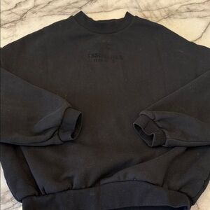 Essentials Men's Black Crewneck Sweater
